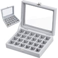 thumbnail image 1 of Jewelery Box With 24 Compartments, Jewelery Chest, Display With Clear Glass, 1 of 5