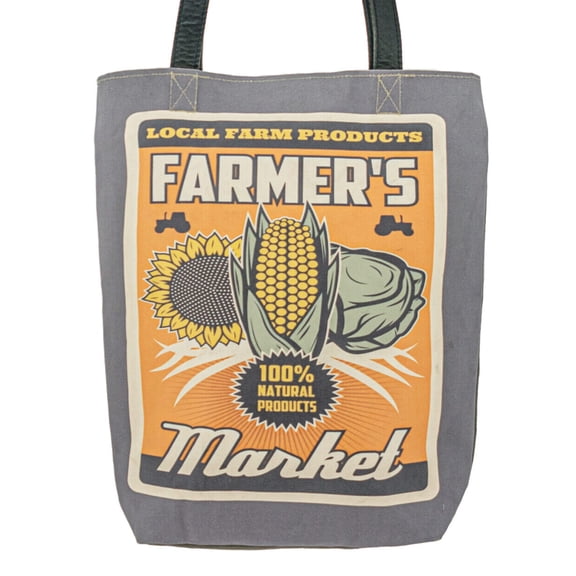 FARMER'S MARKET RECYCLED MILITARY TENT TOTE