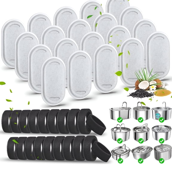 ACDANC 40Pack Cat Water Fountain Filters-Cat Automatic Fountain Replacement Filters-Cat Fountain Filter
