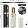 thumbnail image 2 of Mini Atomizador para Perfume 2pzs, Botella Vac&iacute;a Rellenable Bolsillo Tama&ntilde;o 5ml, Contenedor Dispensador de Atomizador Colonia Perfume Recargable Capsula Spray Port&aacute;til, 2 of 6