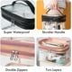 thumbnail image 3 of Bolsa de maquillaje transparente, neceser de viaje para mujer, neceser impermeable, bonita bolsa de maquillaje de doble capa, neceser de viaje rosa., 3 of 7