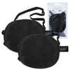 eZAKKA Eye Patches for Adults Kids, 2 Pieces Silk Elastic Lazy Eye Patches for Amblyopia Strabismus (L, Black+Black)