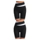 thumbnail image 2 of Pantalones cortos de mujer Qarigey Push Cintura alta Leggings sólido transpirable yoga estiramiento sin costuras blanco y negro, 2 of 6