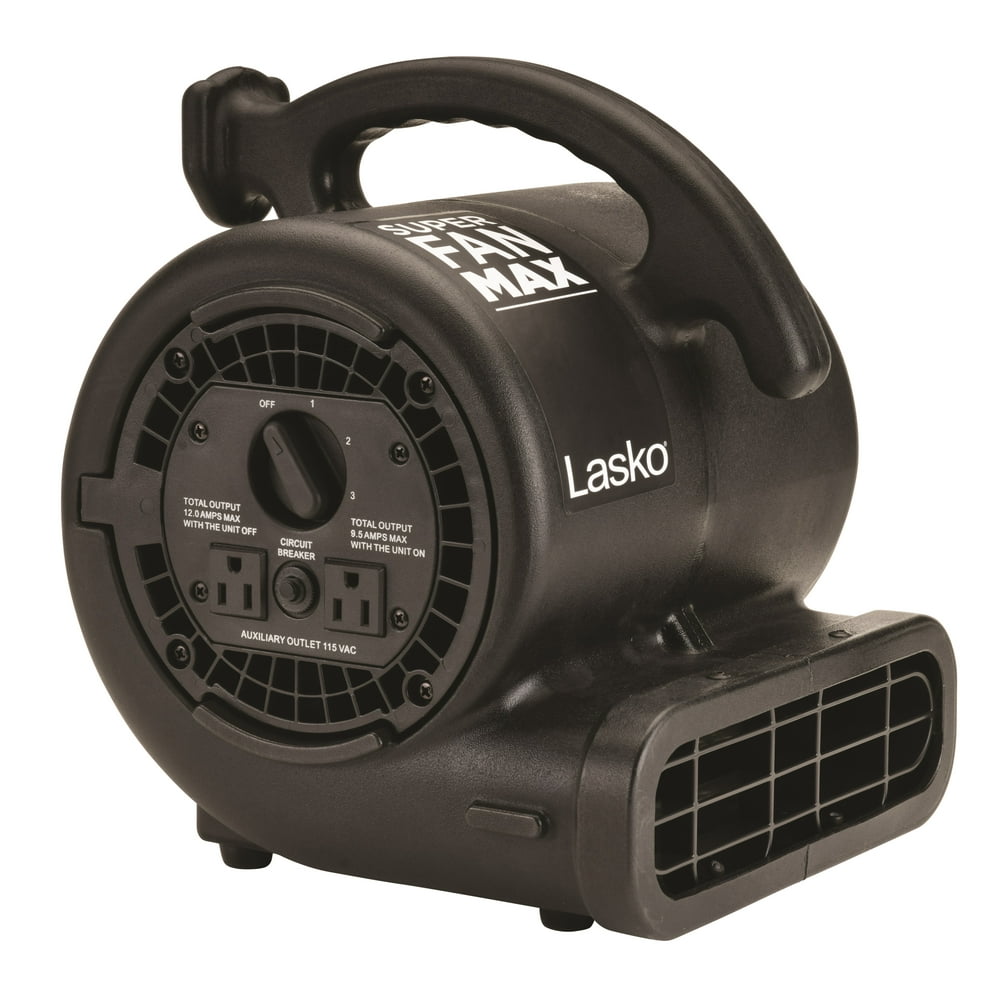 Lasko High Velocity Super Fan Max Air Mover Floor Fan with 3 Speeds, SF