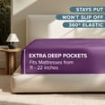 thumbnail image 4 of Bare Home Fitted Sheet - 22" Extra Deep Pocket - Premium 1800 Collection - King, Plum, 4 of 7