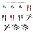 thumbnail image 3 of ZheElen USB Charging Cable 540-Degree Magnetic Chargers Lightweight Portable Type-C Data Wire Charger Line for Smart Bracelets Red 1m 3 held, 3 of 9