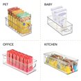 thumbnail image 6 of mDesign Small Plastic Bathroom Beauty Storage Container Bin with Handles - Clear, 6 of 8