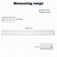 thumbnail image 2 of Uxcell 20pcs Clear Plastic Ruler 30cm / 1.18" Straight End Ruler with Black Scale Mark, 2 of 6