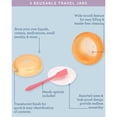 thumbnail image 4 of Bliss Travel Jars Set - 5 Piece Refillable Travel Size Containers with Lid and Spatula for Toiletries, Liquid, Creams, 4 of 7
