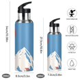thumbnail image 2 of Yayeee 20oz Insulated Water Bottle Double Wall Stainless Steel with Flip Straw Lid, Snow Mountain, 2 of 7