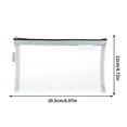 thumbnail image 3 of Pencil Pouch Transparent Stationery Pouch Pencil Bag with Zipper and Clear Window Large Capacity Pencil Case Stationery Box Small Cosmetic Bag Pen Case for Home Office College, 3 of 5