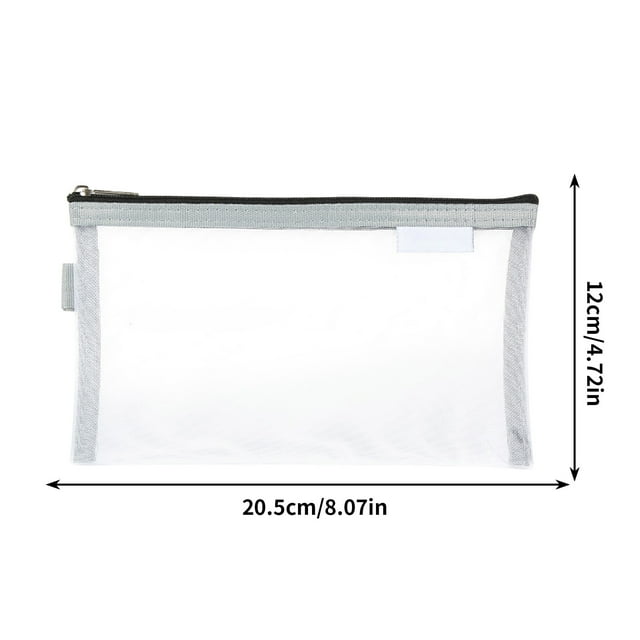 Mesh Pencil Pouch Transparent Stationery Pouch Transparent Pencil Pouch Large Capacity Pencil Case Stationery Box Pencil Pouch