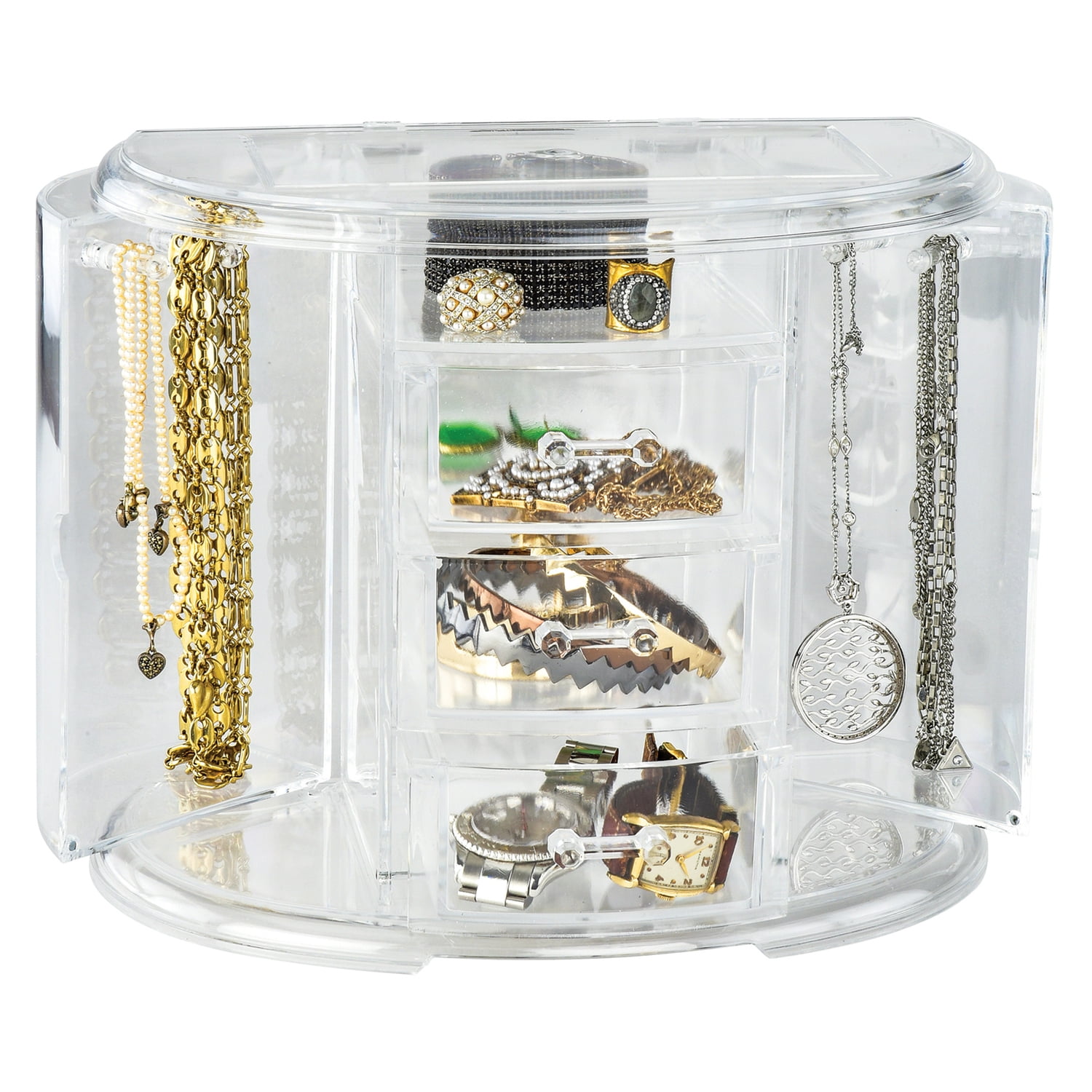 ELLE Clear Acrylic Jewelry Organizer, 10.75 In. x 6 In. x 9 In.