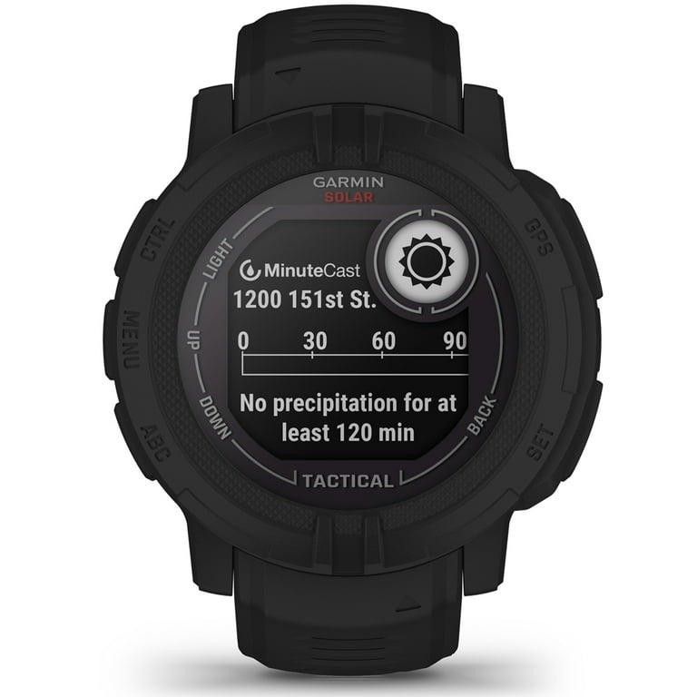 Garmin Instinct 2 Solar Tactical GPS Watch, Black with Deco
