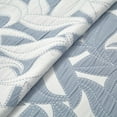 thumbnail image 3 of Mainstays Iris Leaf Stitched Quilt, Full/Queen, Light Blue, Reversible Lightweight Bedding, 3 of 8