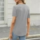 thumbnail image 3 of Camisas de Manga Corta para las Mujeres Casual Color Sólido Plisado V-Cuello Blusas, Moda Verano Top para Diario Y Fiesta, 3 of 7