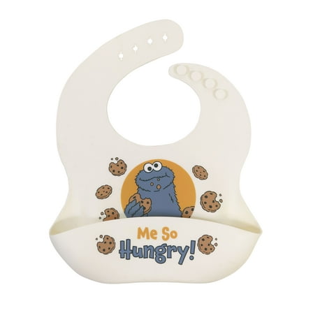 Sesame Street Cookie Monster Silicone Unisex Infant Bib