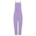 thumbnail image 3 of jsaierl Rompers for Women Summer, Fashion Women Casual Cold Shoulder Jumpsuit Solid Suspender Jumpsuits Wide Pocket Leg Pant, 3 of 5
