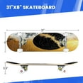thumbnail image 3 of Complete Skateboards for Beginners,7 Layer Canadian Maple Double Kick Deck,31''Pro Cruiser Sun Black Skate Board, 3 of 5