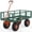 Green&Orange, variant on GARVEE Heavy Duty Steel Garden Cart,500lbs Capacity Pullable Garden Wagon with 10" All-Terrain Wheels,for Gardening Soil, Tools, and Plant Transport,Green&Yellow