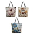 thumbnail image 1 of Bolso de lona con cremallera, bolso de viaje grande ecológico, adecuado para mujeres, 1 of 6