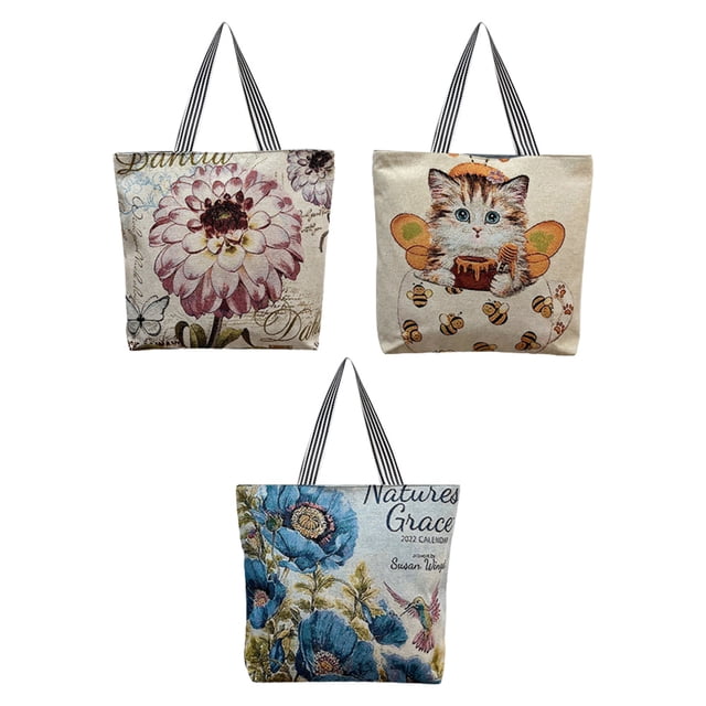 Bolso de lona con cremallera, bolso de viaje grande ecológico, adecuado para mujeres