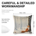 thumbnail image 2 of fox snowy forest birds linen throw pillowcase decoration pillowcase gifting preferred 20x20 inch cushion cover 4 sets sofa pillowcase sofa bedroom living room car, 2 of 8
