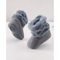 thumbnail image 4 of Baby Boots Toddler Girls Winter Boots Cute Bowknot Warm Snow Boots Toddler Shoes Size 3 6 9 12M Gray, 4 of 6