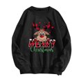 thumbnail image 4 of XIAOCHA Womens Sweatshirts Merry Christmas Cute Reindeer Plaid Print Sweatshirts Long Sleeve Crew Neck Pullover Sweatshirts Festive Holiday, 4 of 4