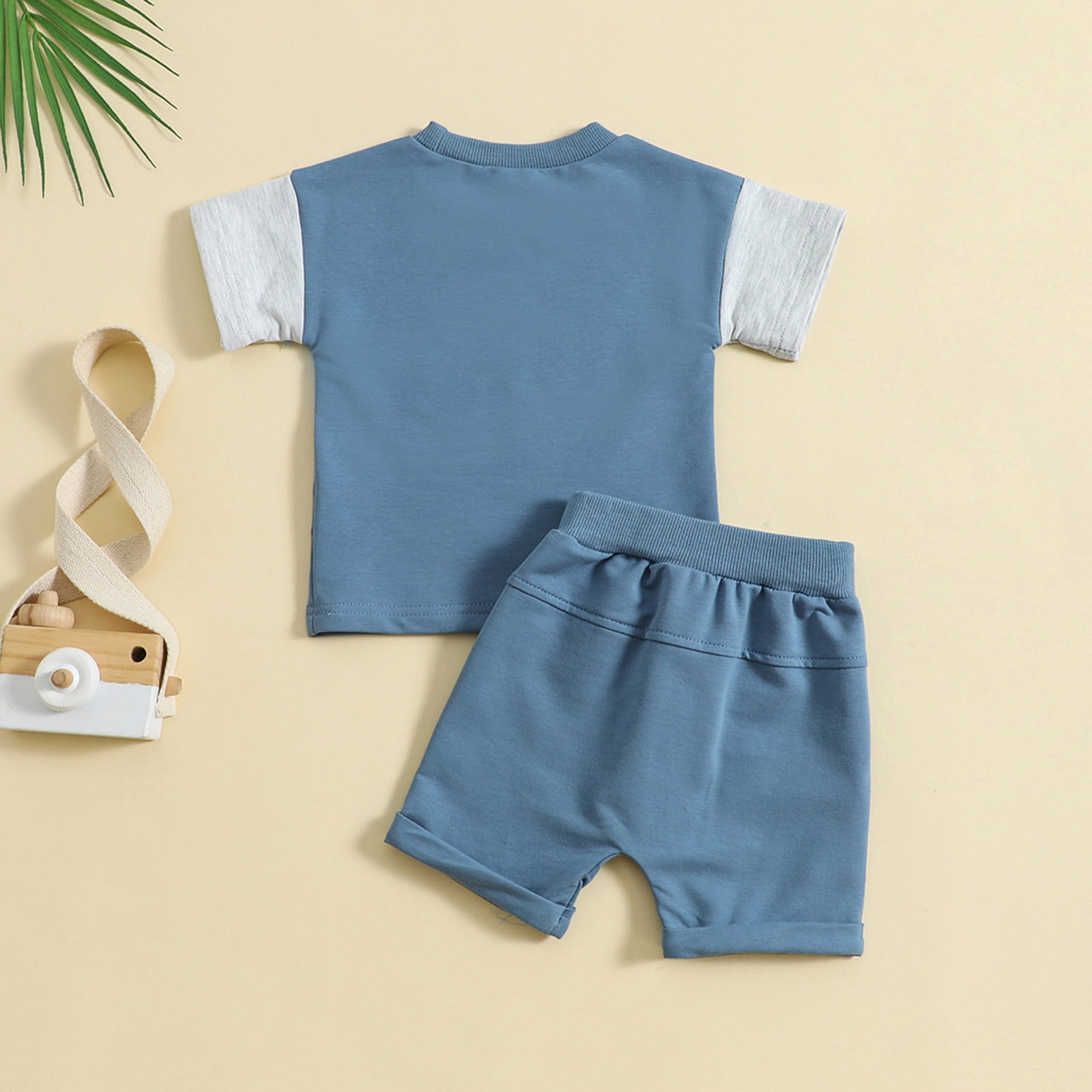 B91xZ Baby Boys 2 Pieces Short Set Boys Short Sleeve Shirt and