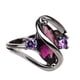 thumbnail image 2 of Anillos para mujer, regalos para mujer, anillo de aleación vintage de circonita morada con cristales, joyería de compromiso para boda., 2 of 5