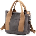 thumbnail image 1 of LHSHID Handbag for Women Small Multi-Pockets, Canvas Mini Tote Shoulder Bags with Zipper, Satchel Hobo Bag for Travel Work, 1 of 8