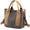 Grey, variant on Handbag for Women Small Multi-Pockets, Canvas Mini Tote Shoulder Bags with Zipper, Satchel Hobo Bag for Travel Work
