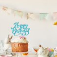 thumbnail image 4 of Decoración para pastel Happy Birthday con brillo azul Yetxel, 4 of 8