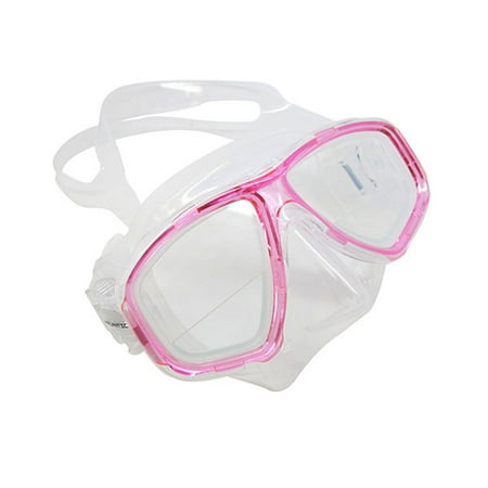 Scuba Pink Dive Mask FARSIGHTED Prescription RX 1/3 Optical Lenses (+1.0)