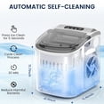 thumbnail image 3 of Ice Maker Countertop, Portable Ice Machine with Self-Cleaning, 26.5lbs/24Hrs, 9 Bullet Ice Cubes in 6 Mins, Ice Basket and Scoop, Ideal for Home, Kitchen, Bar, Camping, 3 of 14