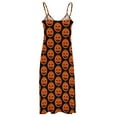 thumbnail image 6 of Jack O'Lantern Halloween Pumpkin Face Sleeveless Dress evening dress ladies Bridesmaid dress woman, 6 of 6