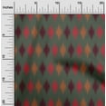thumbnail image 1 of oneOone Silk Tabby Fabric Argyle Ikat Printed Craft Fabric BTY 42 Inch Wide, 1 of 1