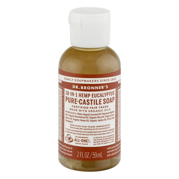 Dr. Bronner's 18In1 Hemp PureCastile Soap Eucalyptus, 2.0 FL OZ