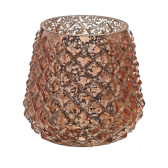 Maison Concepts Mercury Diamond Tealight Holder Bronze - Set of 2 (3.5L X 3.5W X 3.5H)