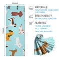 thumbnail image 2 of Cartoon Dog Hot Yoga Mat Towel Non Slip for Hot Yoga - Quick-Drying Yoga Mat Cover with 4 Corner Pockets with Travel Bag - Hot Yoga Towel Non Slip 74"x26", 2 of 6