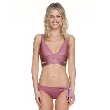 Becca Women's Ballerina One Side Tie Banded Hipster Swim Bottom
