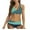 02-Mint Green, variant on Dezsed Women's High Waisted Bikini Sets Tummy Control Swimsuits 2025 Two Piece Bathing Suits Color Block V Neck Swim Suits Pink XXXL