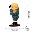 thumbnail image 3 of Gmogad Colorful Shaolin Monk Resin Figurines - Brazilian Wood Bonsai Decor for Home Office Car - Set of 4 Martial Arts Collectible Gift Statues, 3 of 6