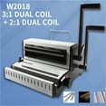 thumbnail image 2 of 3-in-1 Plastic Ring/Metal Ring Binding Machine Comb-Style Punching Machine For Plastic/Metal Rings 2:1 Metal Ring Binding Machin ,Easy to Use, 2 of 6