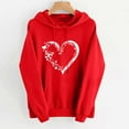 thumbnail image 2 of Women's Sweatshirt Valentine's Day Print Hoodies Long Sleeve Sweatshirts Hooded Pullover Tops with Pocket Hooded Sweatshirts Casual Hoodie, 2 of 5