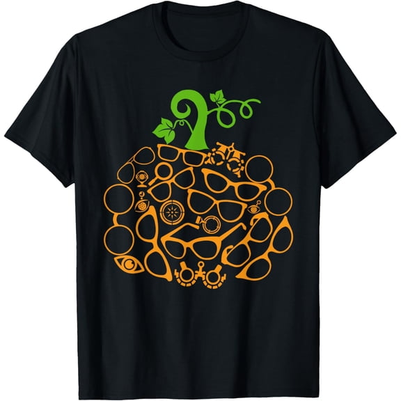 Optometry Tools Pumpkin Shape Pumpkin Glasses Halloween T-Shirt