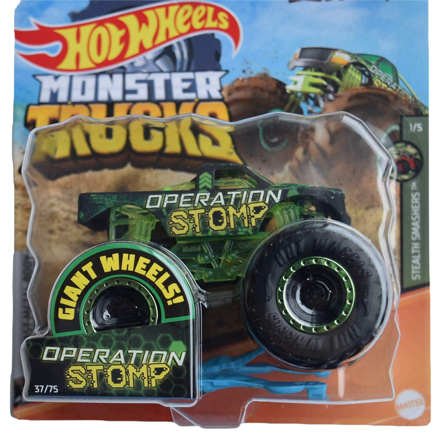 Hot Wheels Monster Trucks Operation Stomp Car and Truck Play Vehicles