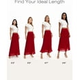 thumbnail image 5 of Black Chiffon Maxi Skirt High Elastic Waist A-Line Flowy Skirt, 5 of 6