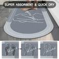 thumbnail image 3 of Funny Get Naked Bath Mat 20"x32" Super Water Absorbent Quick Dry Rubber Backed Washable Fun Bathroom Rugs Non Slip Bath Rugs Mats for Shower Oval Blue Bathroom Rug, 3 of 6